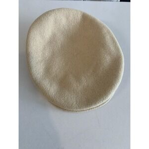 Vintage KANGOL Made in England Tan Flat Cap 100% Pure Virgin Wool Size M Rare